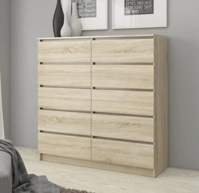 Komoda Kraft 10SZ (dub sonoma). Akcia -18%. Vlastná spoľahlivá doprava až k Vám domov. 1117157
