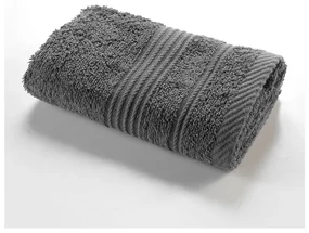 Tmavosivý froté bavlnený uterák 30x50 cm Tendresse – douceur d'intérieur