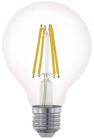 EGLO Stmievateľná žiarovka LED, E27, G80, 6W, 806lm, teplá biela