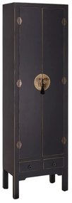 Čierna šatníková skriňa 55x185 cm Oriente – Ixia