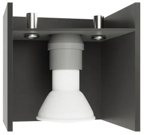 Sollux SL.0064 - Bodové svietidlo QUAD 2 2xGU10/40W/230V šedá