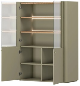 Vitrína Elivo 100 cm - eukalyptus / dub baltic dune