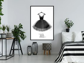 Artgeist Plagát - Little Black Dress [Poster] Veľkosť: 40x60, Verzia: Zlatý rám s passe-partout