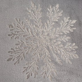 VIANOČNÁ FLANELOVÁ DEKA SNOW GOLD 150X200 CM VZOROVANÁ