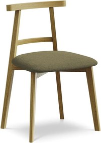 Zelená jedálenská stolička z masívneho dreva Ohelo – Makamii