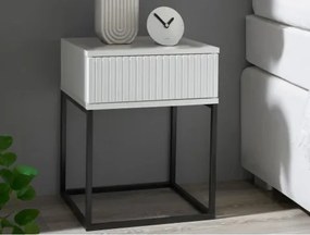 Nočný stolík s 1 zásuvkou Marle, biely%