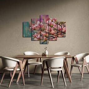 Obraz - Olejomaľba, Rozkvitnutá sakura (150x105 cm)
