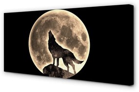 Obraz na plátne wolf moon 100x50 cm