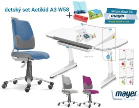 MAYER Set Rastúci stôl PROFI3 32W3 58 TW dekor biely + stolička ACTIKID A3