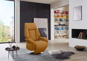 XXXLutz RELAXAČNÉ KRESLO, koža, kari žltá Sit & More - Online Only obývacie izby - 000144005909