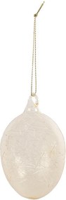 Žlté závesné sklenené vajíčko Egg - Ø 6*10 cm