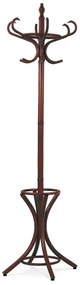 Drevený stojanový vešiak tmavohnedá, 185 cm