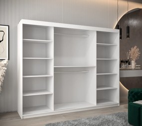 Šatníková skriňa 250 cm Rosaria (biela). Akcia -20%. Vlastná spoľahlivá doprava až k Vám domov. 1126309