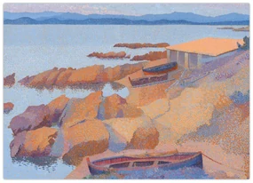 Obraz - Henri Edmond Cross, Calanque des Antibois, reprodukcia (70x50 cm)