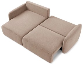 Svetlohnedá rozkladacia/s úložným priestorom rohová pohovka (ľavý roh) Kalena – Makamii