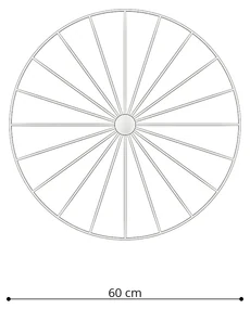 Nástenné svietidlo Sirkel, 1x čierne drôtené tienidlo, (fi 60 cm)