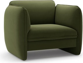 Zelené zamatové kreslo Georgia – Micadoni