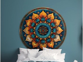 drevko |  Kvetinová mandala Smaragdová hĺbka  45 x 45 cm