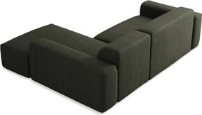 Zelená rohová pohovka (pravý roh/s leňoškou) Keli – Makamii