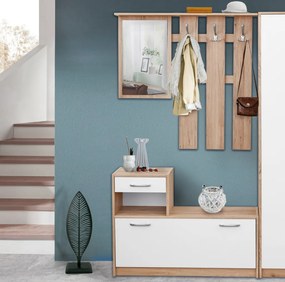 Predsieňová stena Astor, dub/biela