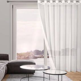 ZÁCLONA NA KRÚŽKOCH TAMINA 350X250 CM BIELA
