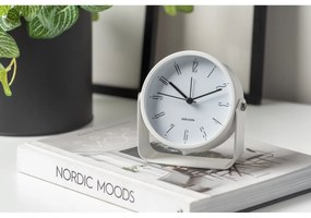 Dizajnový budík Karlsson 5989WH biely, priemer 12cm