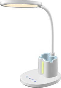 JU LED stolná lampa na čítanie, biela