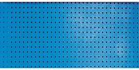 Perforovaný zadný panel na náradie k pracovným stolom GD, otvory 10 x 10 mm, rozstup 38 x 38 mm, modrá