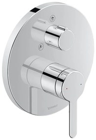 Duravit C.1 - Sprchová batéria pod omietku s prepínacím ventilom na 2 spotrebiče, chróm C14210012010