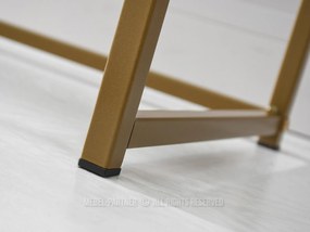 Konzolový stolík Nicamente (zlatá). Akcia -16%. Vlastná spoľahlivá doprava až k Vám domov. 1136448