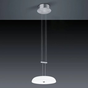 BANKAMP Vanity závesná lampa 1-pl., nikel Ø 25 cm