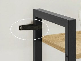 Regál s kovovou konštrukciou TAYLOR 6 políc, dub artisan