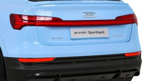 Ramiz Audi E-Tron Sportback pre deti modré + na diaľkové ovládanie + pohon 4x4 + pomalý štart + rádio MP3 + LED