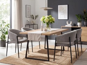 Jedálenská stolička AKITA s čiernymi nohami, sivá