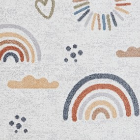 Krémovobiely detský koberec 120x170 cm Vida Kids Rainbow – Think Rugs