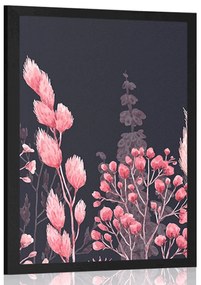 Plagát variácie trávy v ružovej farbe - 60x90 white