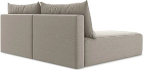 Taupe zamatová rozkladacia/s úložným priestorom rohová pohovka (ľavý roh/s leňoškou) Kalena – Makamii