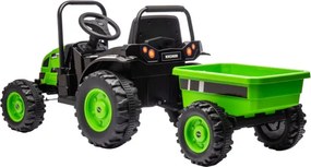 Elektrický traktor s prívesom Farmer zelený