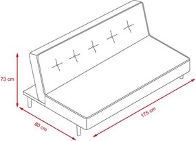 Rozkladacia pohovka Catini LEVITA - Hnedá