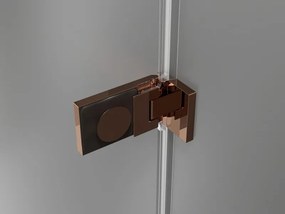 Mexen Lunar-F Duo, skladací sprchový kút 100 x 80 cm, 8mm číre sklo, profil ružové zlato, 836-100L-080P-60-00