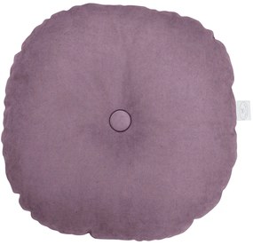 Cotton &amp; Sweets Okrúhly vankúš s gombíkom fialová 40 cm