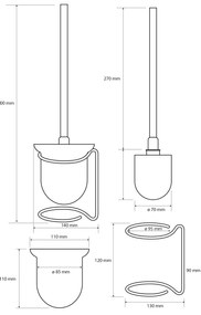 Sapho Sapho, X-ROUND E WC kefa stojanová, chróm, XR302