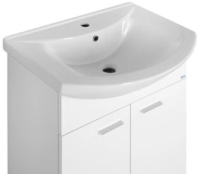 Aqualine Aqualine, ZOJA umývadlová skrinka 61,5x74x32,5cm, 2x dvierka, biela, 51063