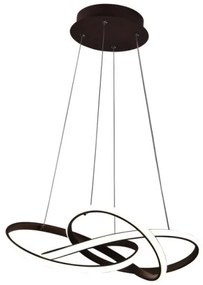 LED Stmievateľný luster na lanku LED/65W/230V 3000-6500K hnedá + diaľkové ovládanie
