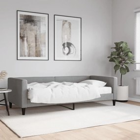 Denná posteľ s matracom bledosivá 90x190 cm látka 3196570