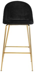 Čierne zamatové barové stoličky v súprave 2 ks 108 cm Lausanne – House Nordic