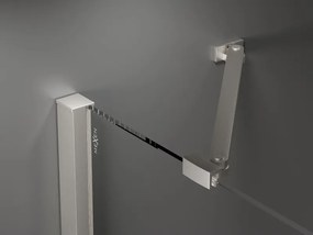 Mexen Velar Duo, posuvné sprchové dvere do otvoru 150 cm, 8mm číre sklo, brúsená oceľ, 871-150-000-02-97