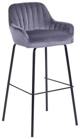 Barová stolička 2-170a Grey Velvet