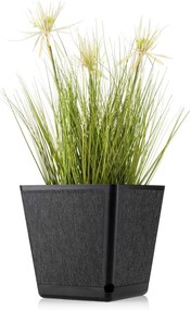 PLASTOVÝ KVETINÁČ PILEA TX 24X24 CM ČIERNA