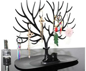 VERK GROUP Organizér a stojan na šperky, šperkovnice, JELEN - ČERNÝ